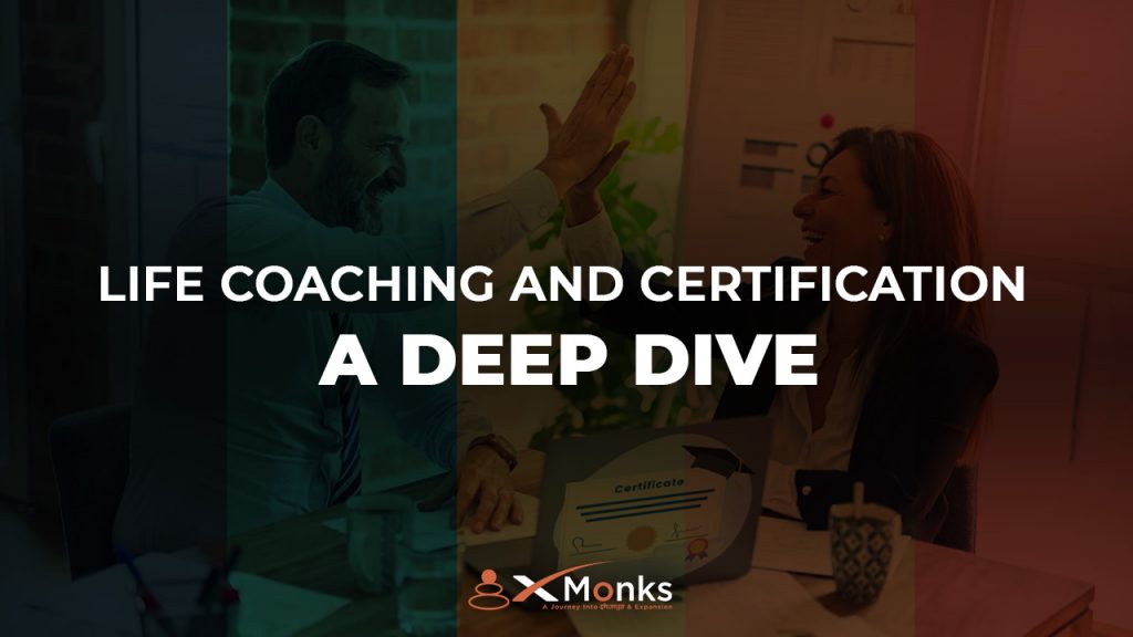 Life coach training banner with coaching-related text